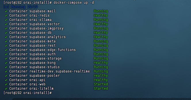 服务启动成功示例